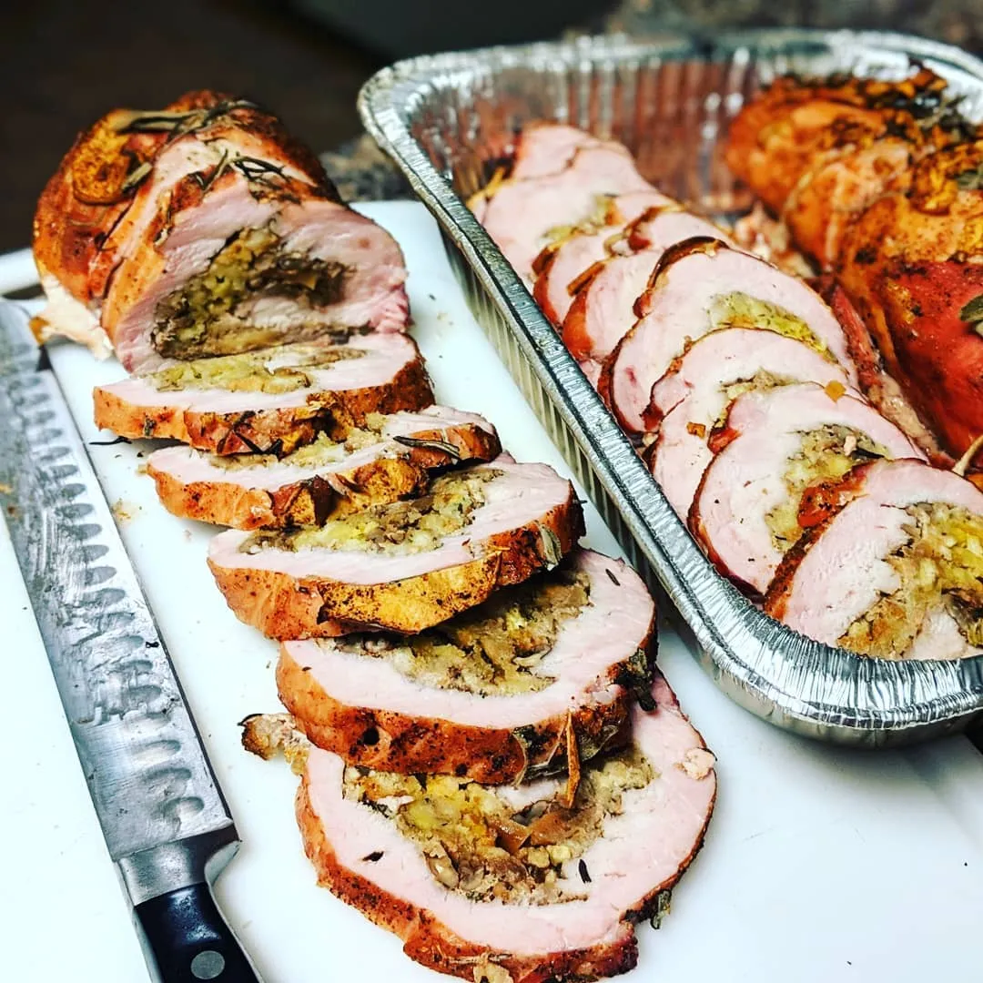 Smoked Harvest Stuffed Pork Loin